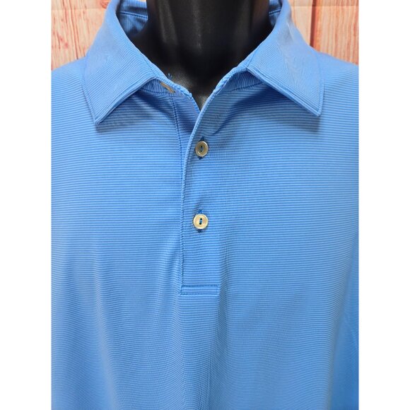 Peter Millar Summer Comfort Blue Polo Shirt XL - Picture 3 of 7